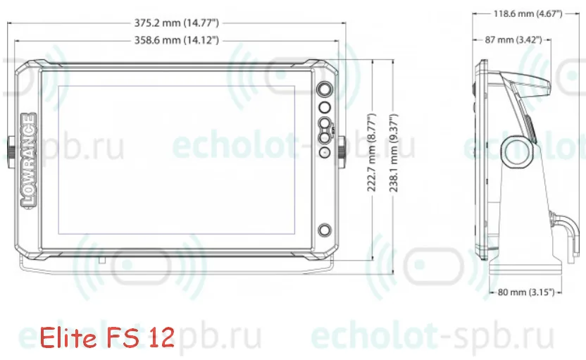 Картплоттер Elite FS 12 с датчиком Active Imaging 3-in-1 (рус.)
