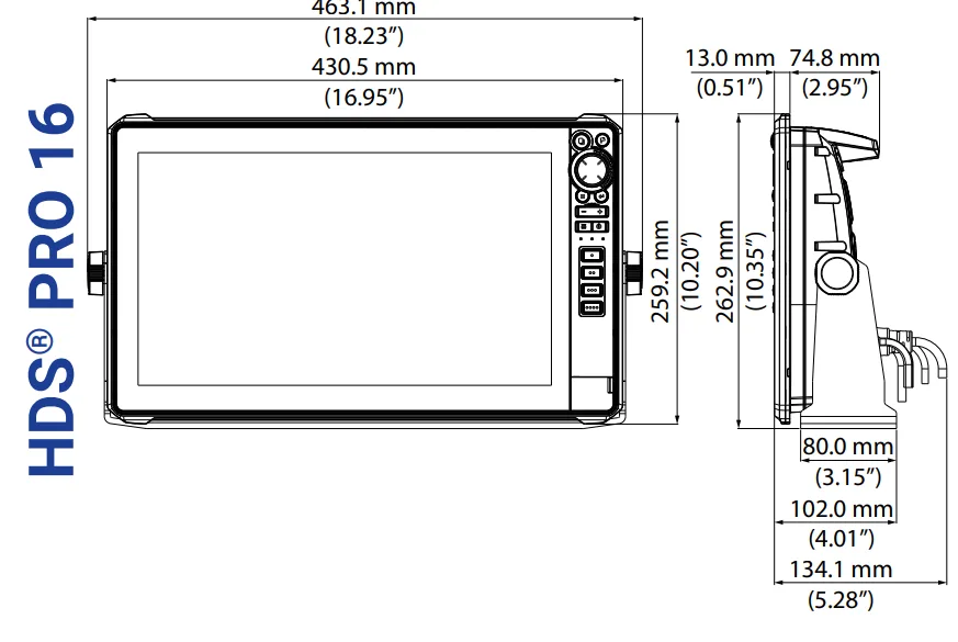 Эхолот-картплоттер HDS-16 Pro с датчиком Active Imaging HD